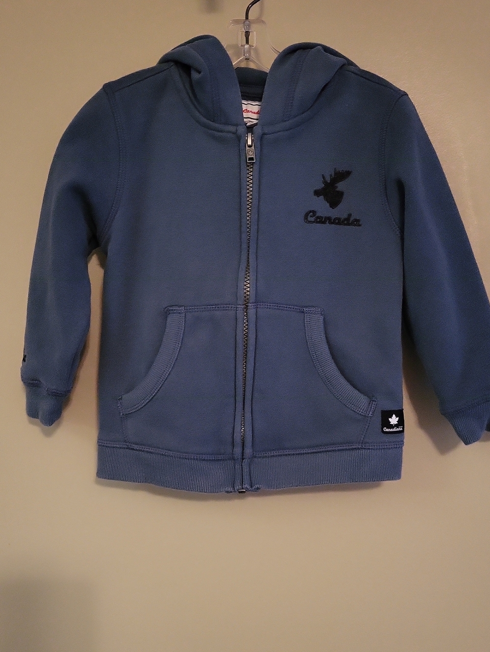 Canadiana blue zip up hoodie